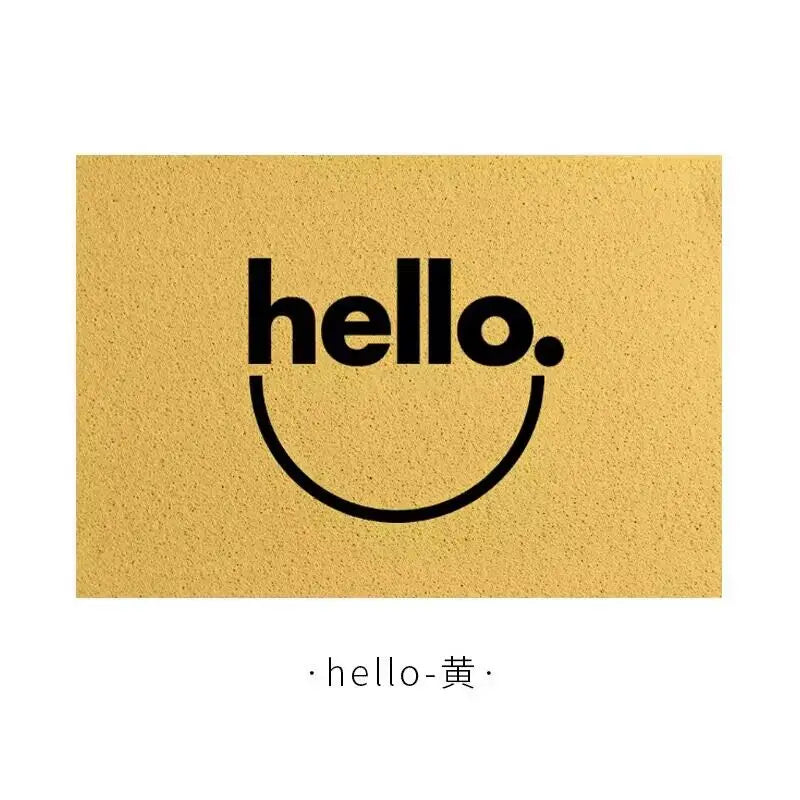 tapis d'entrée personnalisé moderne texte motif porte maison intérieur extérieur blanc