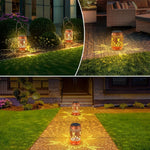 lanterne solaire bronze oiseaux volants ampoules led interrupteur on off énergie solaire résistante intempéries
