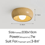 lampe moderne texture bois couleur naturelle blanche éclairage led réglable sans télécommande