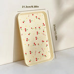 assiettes modernes cerises rouges deco alimentaire maison beige clair multifonctionnelle
