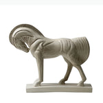 statue cheval moderne texturée beige gris décoration chambre art deco sculpté