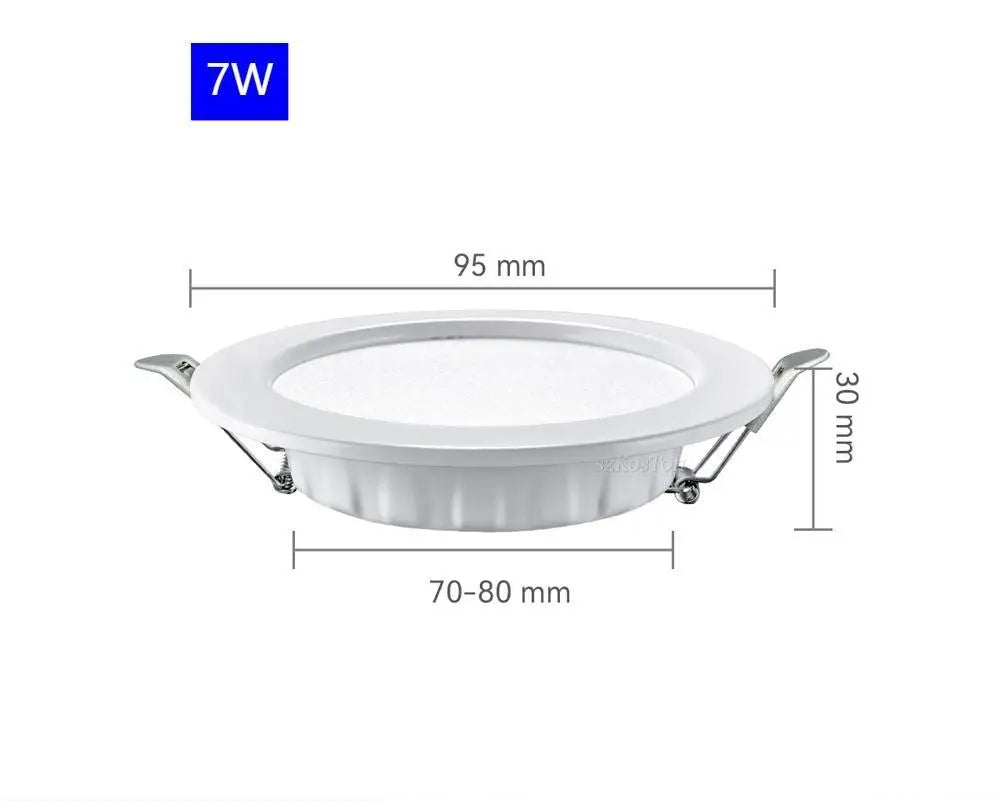 Spot LED moderne 220V 7W 9W 12W 20W blanc 4000K 6500K clips aluminium