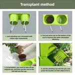pots plantes suspendus mural blanc vert moderne plastique ø24cm 57cm