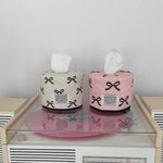 boîtes mouchoirs modernes blanc rose noir arcs nuages decoration maison kitchen accessories storage case