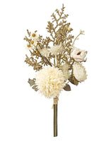 bouquet séché fleurs artificielles pivoine blanc rose beige doré vase boîte présentation intérieurDecorationMaisonFete