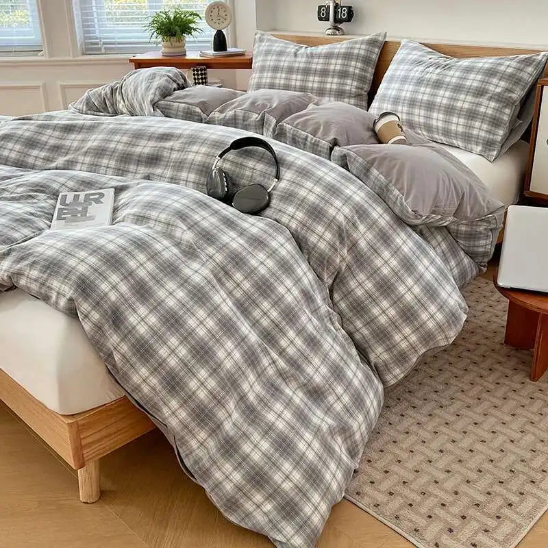 Housse de couette en coton 100% dans une chambre décorée