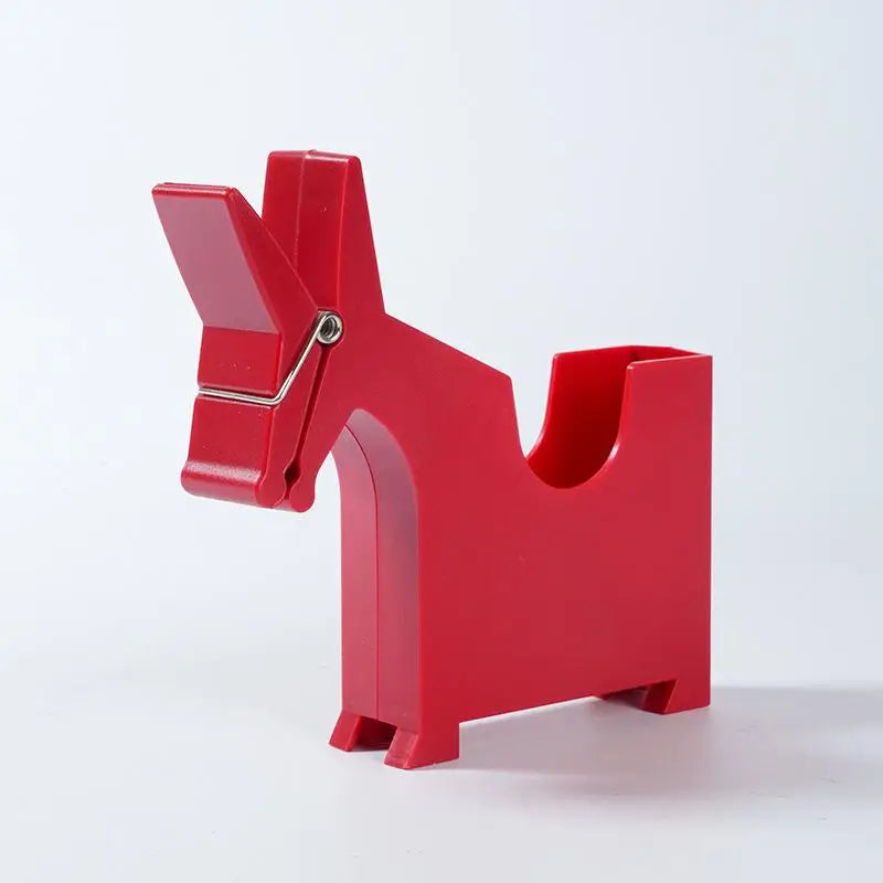 support stylos porte papier cheval blanc rose rouge moderne minimaliste clips