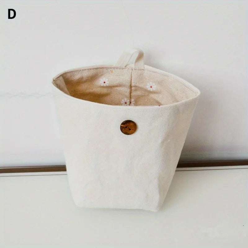 paniers rangement modernes motifs géométriques couleurs vives clips adhésifs boutons poignées organisateur maison