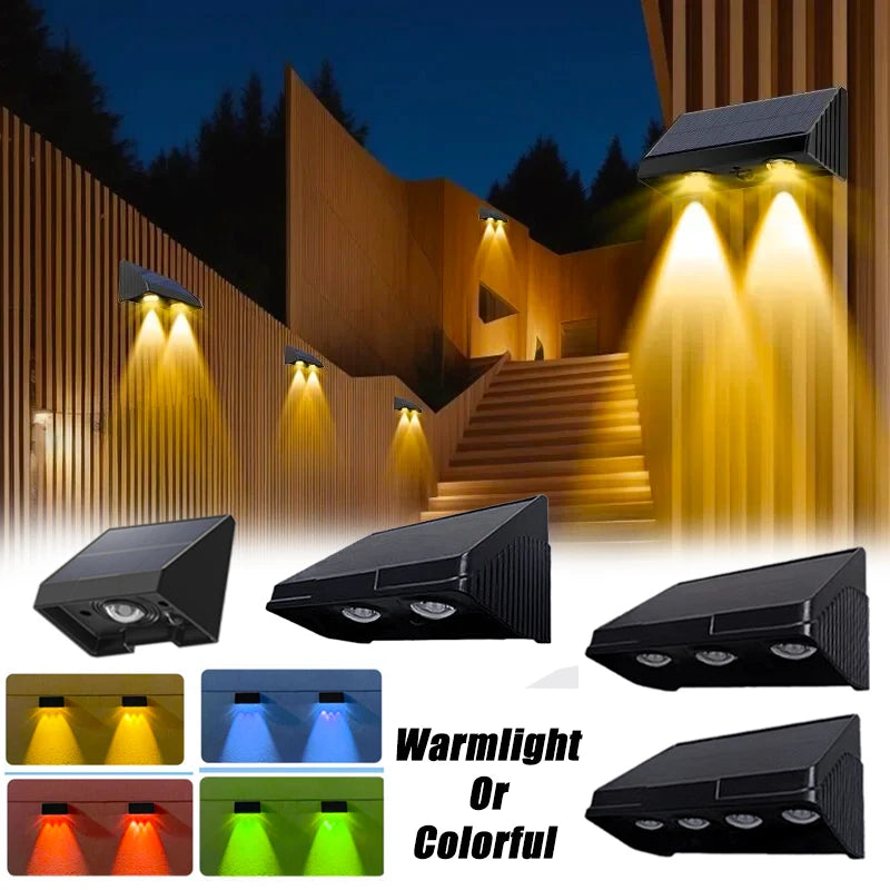 lumière led solaire extérieure étanche contemporaine led noires adhésives murales