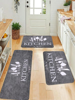 tapis non slip cuisine motif couverts gris moderne 40x120cm doux