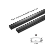 Profilé aluminium noir forme V pour bande LED