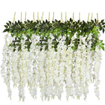 guirlande fleurs artificielles soie mariage anniversaire baby shower décoration extérieure orchidée moderne vert jaune