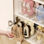 organiseur chaussures transparent moderne réutilisable support mural trois pièces fixations visibles rangement chambre