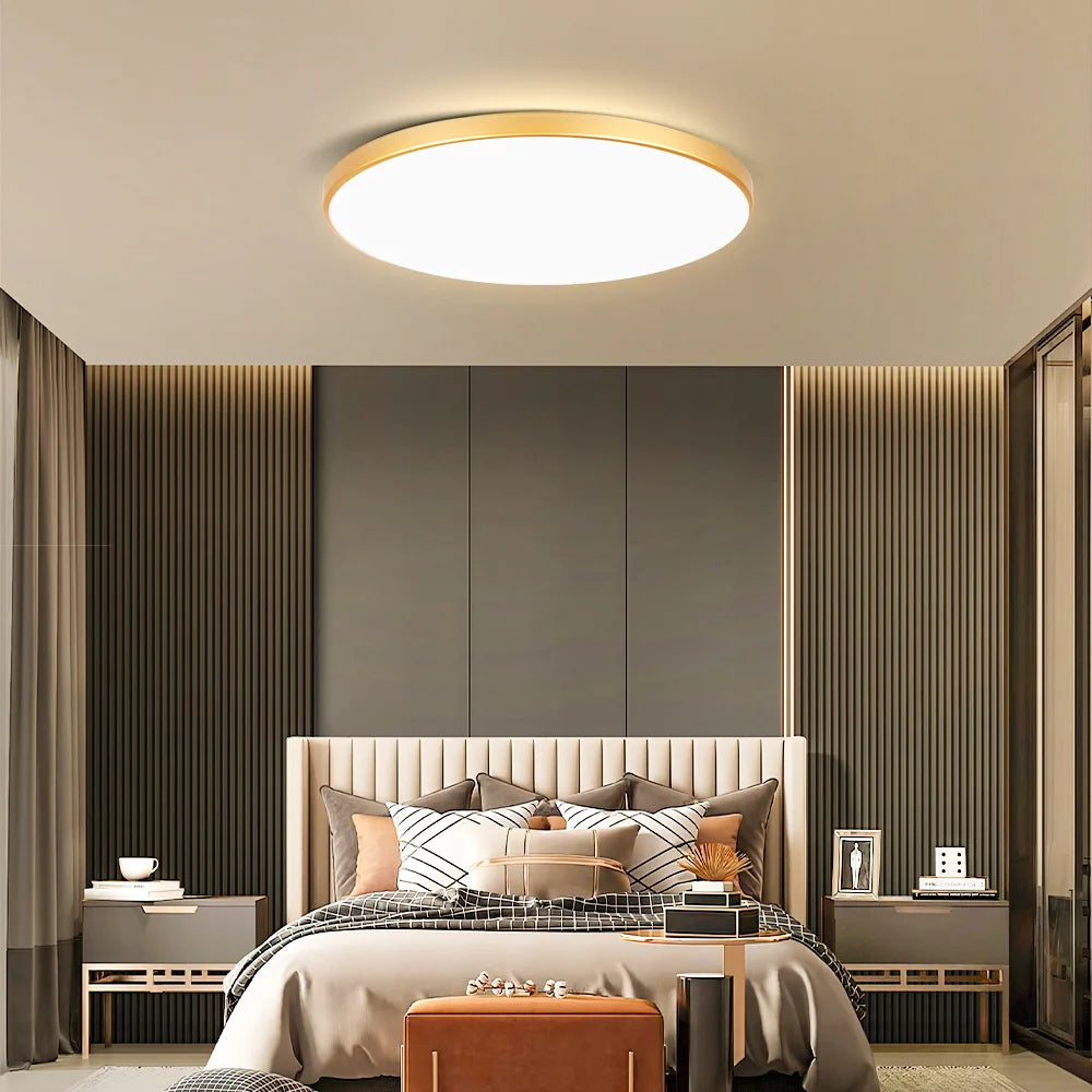 lampe led moderne blanc doré 18w 30w 40w 50w