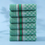 serviettes cuisine rose bleu vert orange carreaux rayures haute qualité douces opaques classic