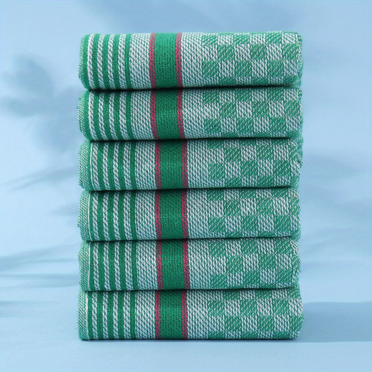serviettes cuisine rose bleu vert orange carreaux rayures haute qualité douces opaques classic