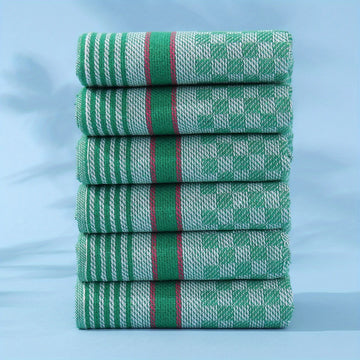 serviettes cuisine rose bleu vert orange carreaux rayures haute qualité douces opaques classic