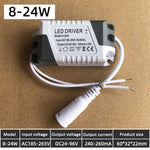 transformateur led driver 12v 24v 24w gris blanc moderne câble connecteur 60x32x22mm