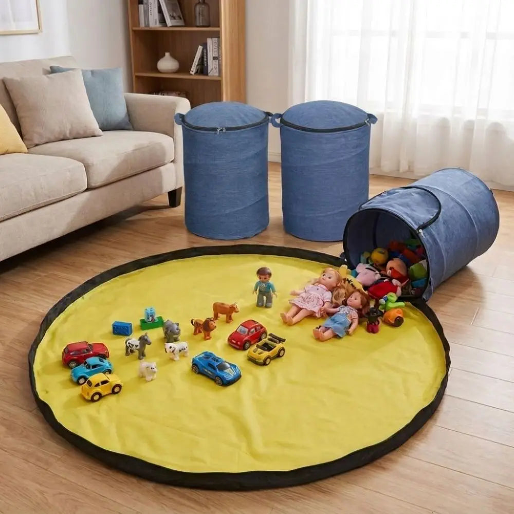 seau rangement tissu réutilisable paniers bacs pliable tunnel rangement blocs construction enfants jouets