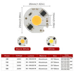 Plaque LED moderne 10W 7W 5W 3W Smart IC blanc circulaire LED beads chip