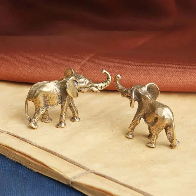 décoration intérieure éléphants bronze doré figurines animaux décoratives asiatiques table salon