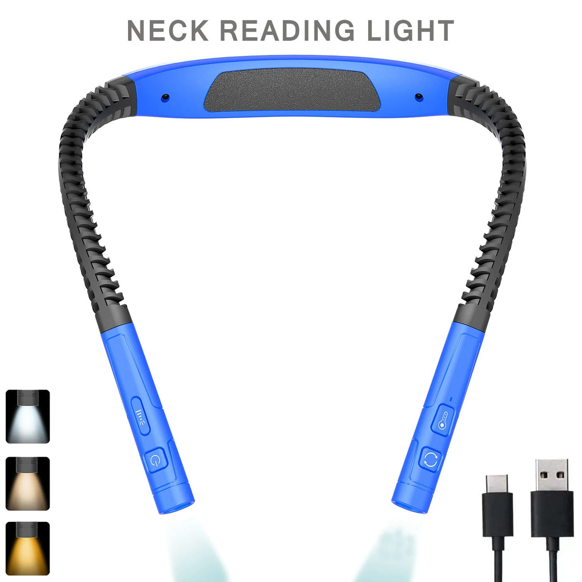lampe lecture flexible led rechargeable violet bleu marine moderne texturée indicators batterie