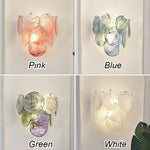 applique murale moderne vert rose bleu translucide led cuisine salle bain étude