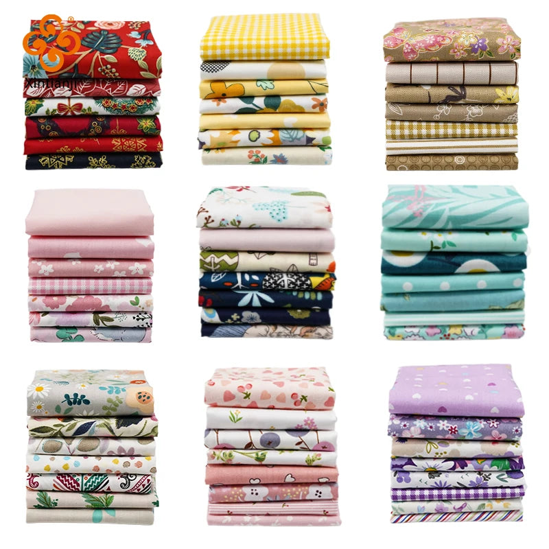 tissus imprimés fleurs modernes multicolores carreaux motifs floraux 25cm 25cm coton scrapbooking