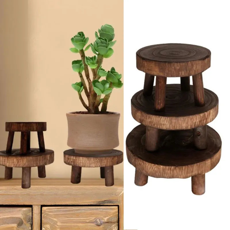 étagères bois rustique minimaliste brun foncé clair naturel grain assemblage jardinintérieur