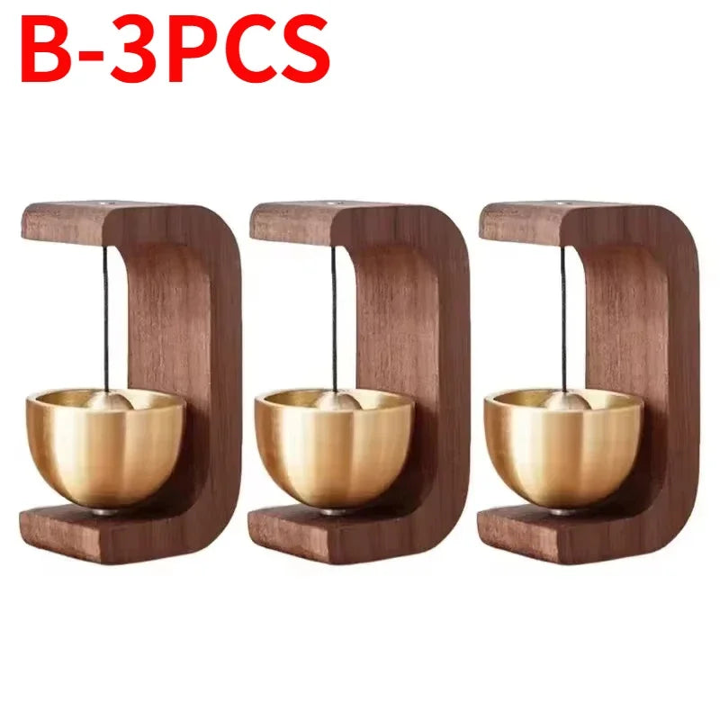 décoration intérieure boules sonores aimantées or bois modernes minimalistes suspension chambre entrée