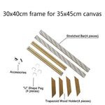 cadre mural bois moderne marbre doré clips adhésifs multiple tailles