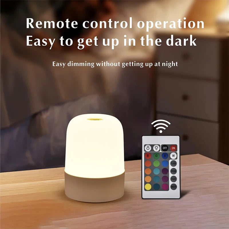 lampe table tactile rechargeable 16 couleurs blanc gris moderne sans fil