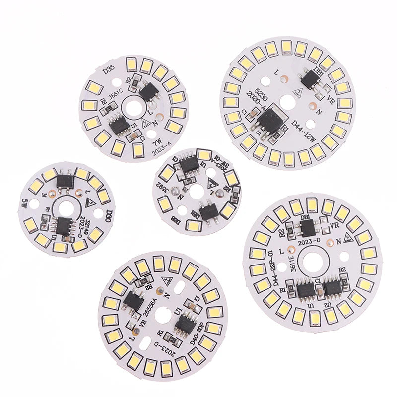 ampoule led circulaire diodes blanc moderne technologie spot downlight plafonnier lumière intérieure facile composants