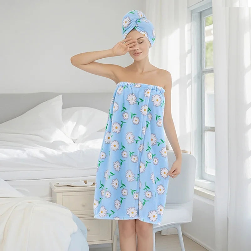 serviette bain rapide fleur bleu rose violet vert absorption rapide machine lavage simple confortable