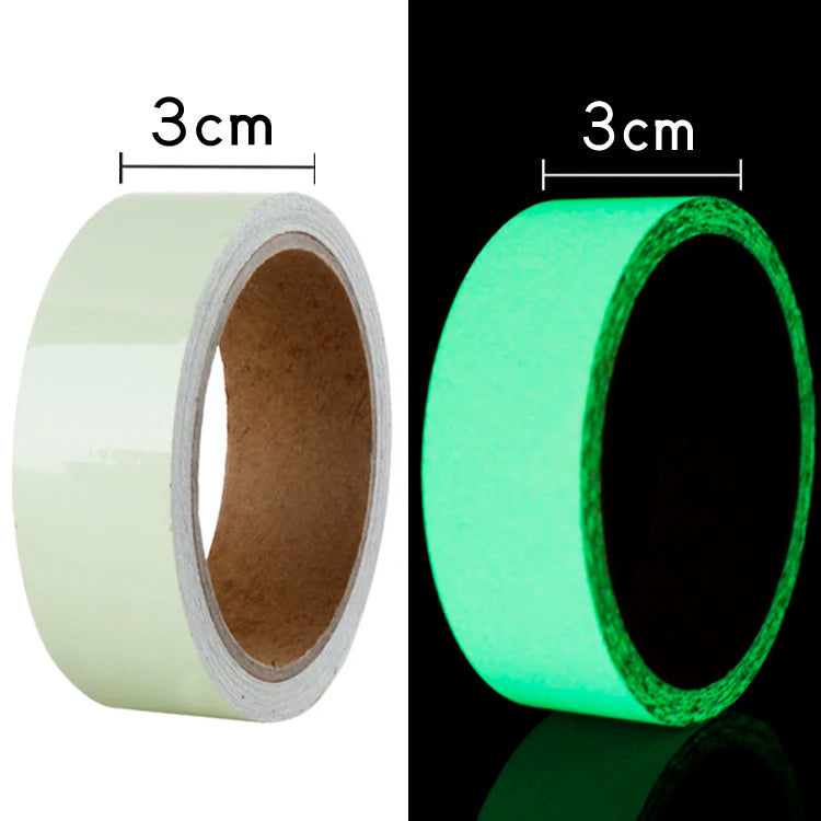 ruban luminescent vert adhésif moderne sécurité décoration nuit autoadhésif 10mm 15mm 20mm 30mm 40mm