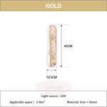 appliques murales modernes éclairage cuisine salle manger veines marbrées semi translucides lumière LED beige