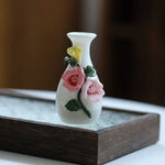 vases céramique artisanal poissons fleurs blanc bleu rouge vert