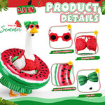 bouée piscine pastelle bikini chapeau nœud papillon été rouge vert blanc