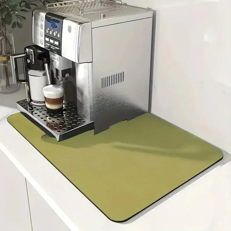 tapis séchage vaisselle cuisine caoutchouc antidérapant imperméable moderne noir vert olive beige clair