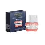 fausses dents adhésives ensemble décoration sourires blanc rose bleu violet vert