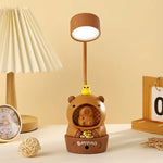 lampe table rechargeable usb moderne ours marron flexible verte étudiante chambre veilleuse ab