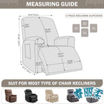 housse fauteuil inclinable beige clair tissu petits points noirs protection siège salon moderne extensible