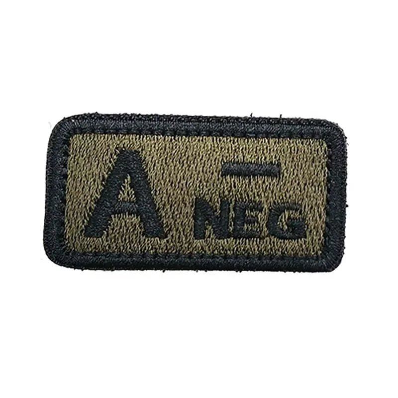 écussons sang type badges patchs militaires vert olive noir crochet boucle 2.5cm 5cm pos