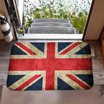 tapis sol rouge blanc bleu drapeau britannique texture grunge vintage antidérapant polyester