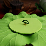 fleur artificielle lotus blanc vert décoration intérieure réaliste feuilles ovales pétales délicats opaques eyelets