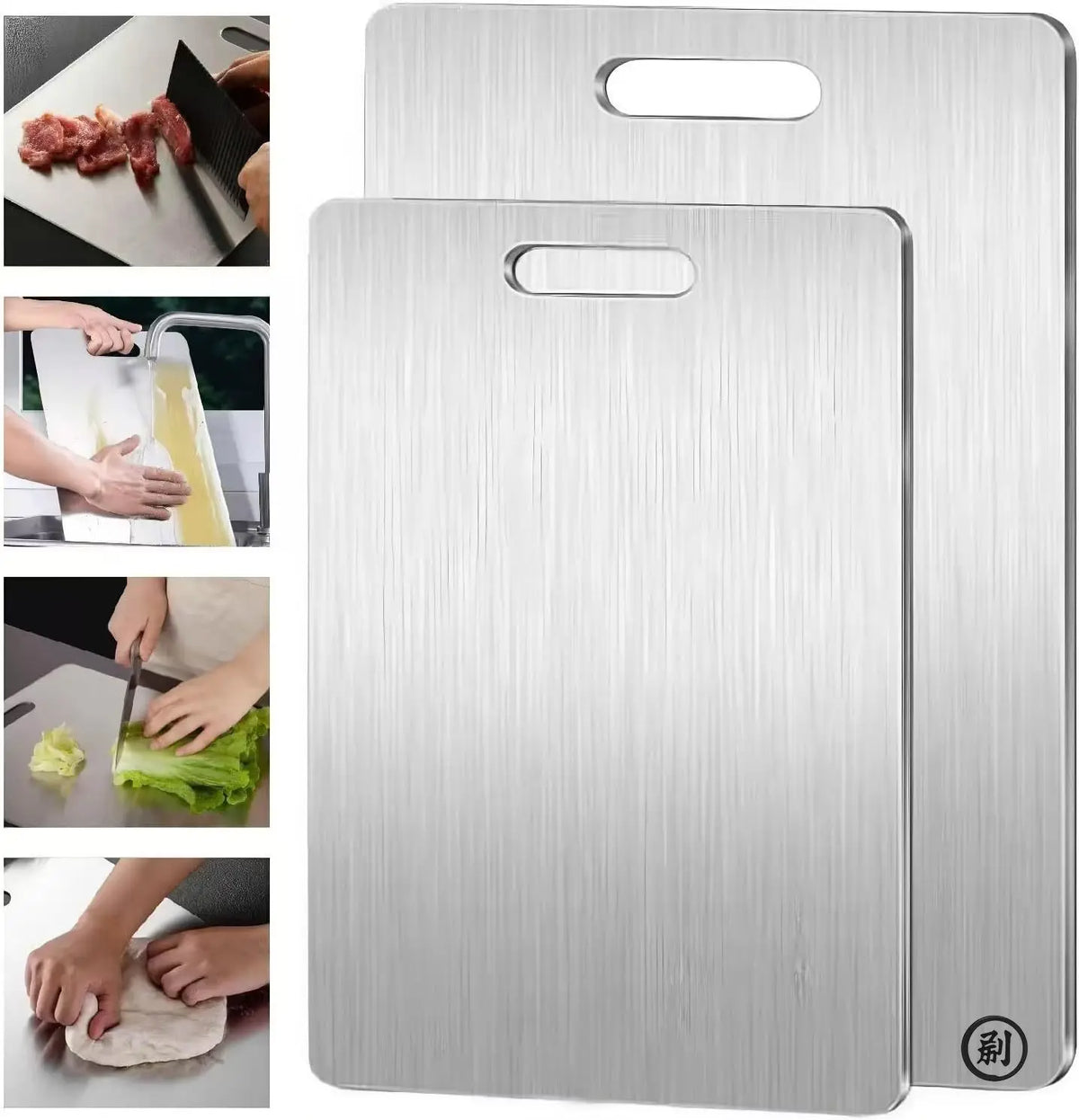 planches découper acier inoxydable moderne 20x30cm 24x15cm 30x46cm lisse argenté utilitaire cuisine