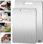 planches découper acier inoxydable moderne 20x30cm 24x15cm 30x46cm lisse argenté utilitaire cuisine