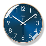 horloge murale moderne aiguille quartz bleu blanc visage unique opale salle manger salon decoration
