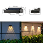 éclairage solaire mural haute luminosité led noir étanche extérieur jardin allée moderne