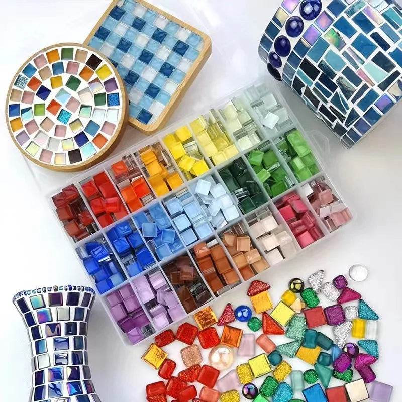 mosaïque artisanale carreaux céramique verre multicolore décoration murale projet diy